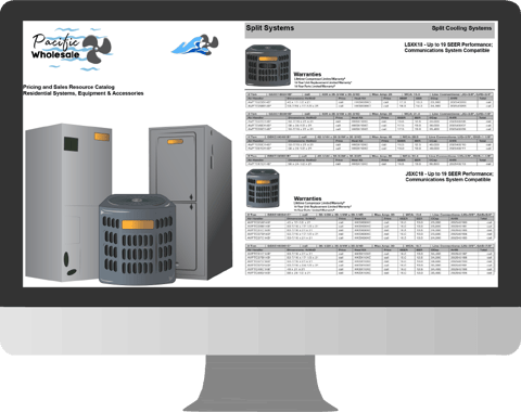 Catalog Header Image Desktop Computer with data in Tables