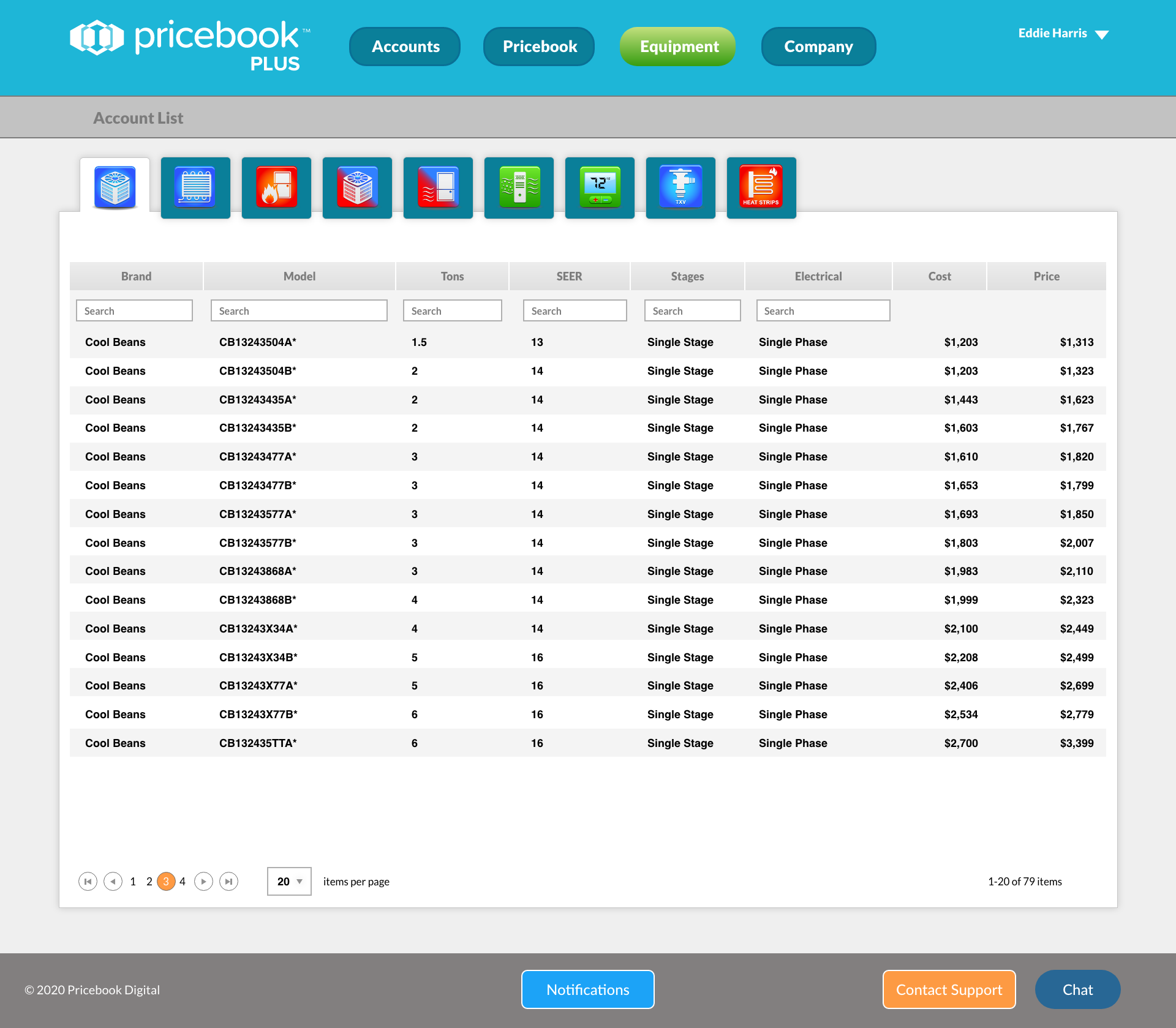 Browse Your Pricebook