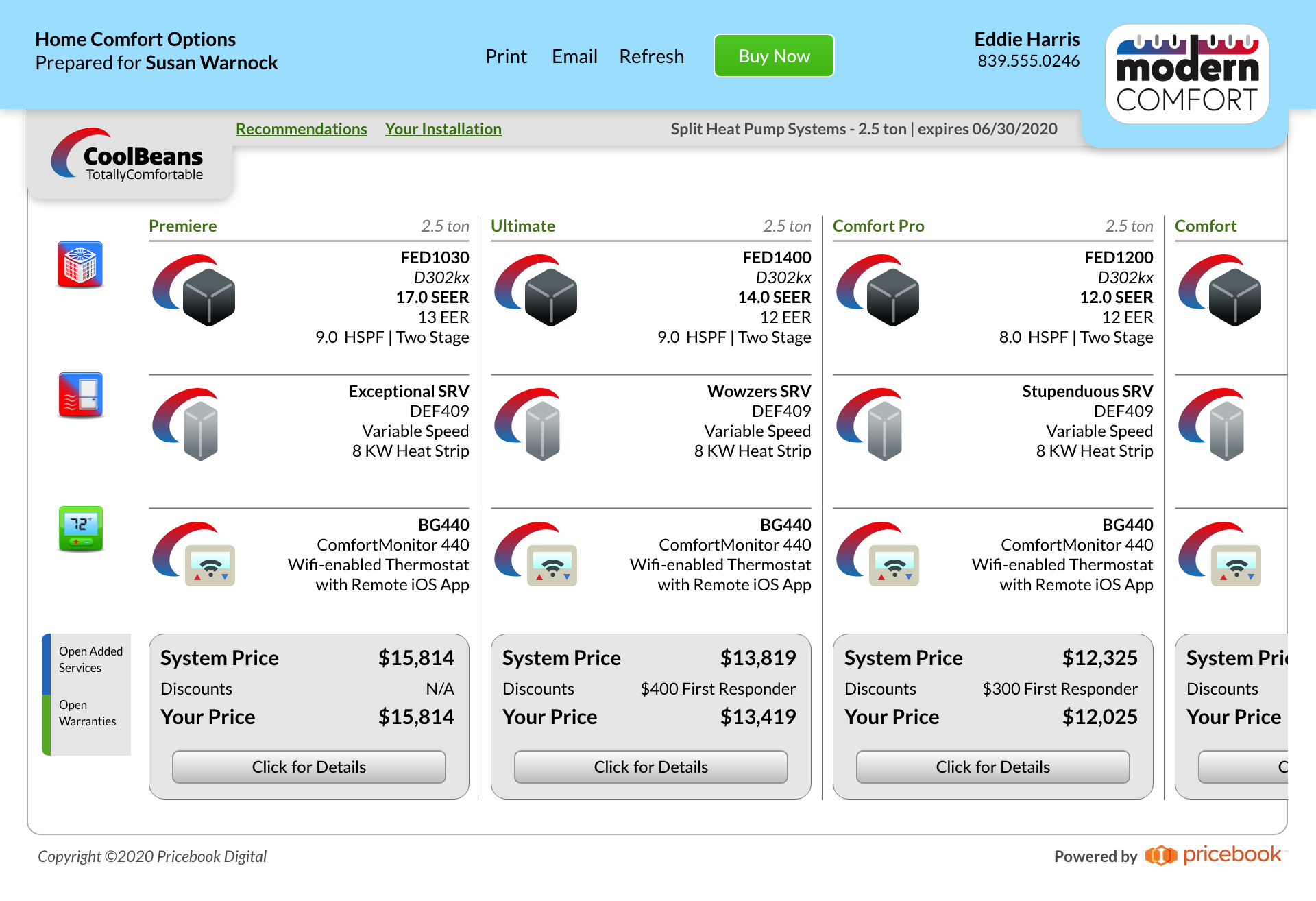 View Pricebook's Show Page